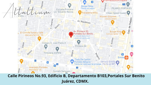 Se Vende Casa En Calle Pirineos No.93, Edificio B, Departamento B103,portales Sur Benito Juárez, Cdmx. Pds31-di
