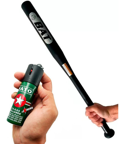 Gas Pimienta + Bate Beisbol Baseball Palo Aluminio Defensa 