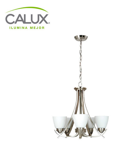 C2025-5/s Candil De 5 Luces Satinado, Marca Calux, Color Satín