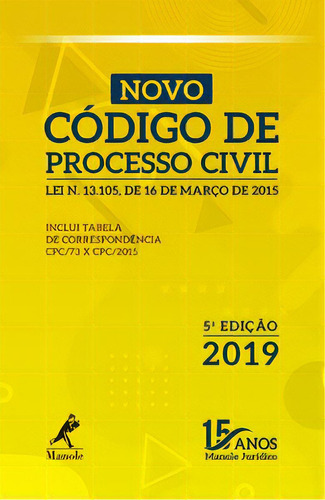 Novo Código De Processo Civil, De Manole A. Editora Manole Em Português