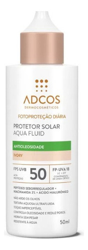 Protetor Solar Aqua Fluid 40 Ml Fps 50 - Ivory Adcos