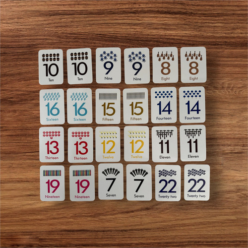 Juego De Memoria Números En Ingles De Teach Play 50 Tarjetas