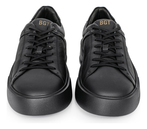 Zapatilla Cuero Hombre Zapato Liso Cordon Elastico Briganti