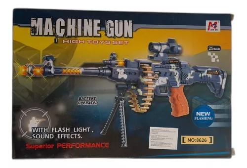 Pistola juguete sonidos metralleta con luces – MANCHATOYS