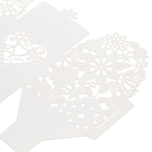 Imagem 9 de 9 de 20 Pcs Laser Corte Delicado Esculpido Flor Elegante Caixas D