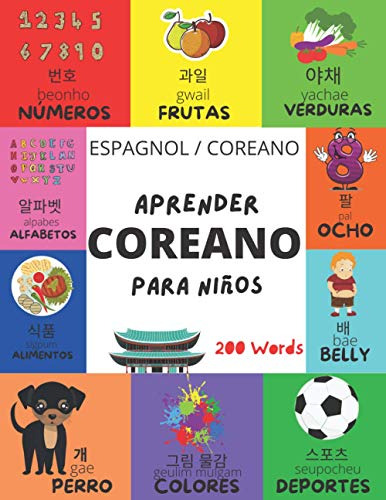 Libro : Aprender Coreano Para Niños 200 Palabras Esenciale
