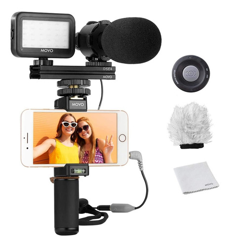 Kit De Vlogging Para Smartphone V7 Con Grip Rig, Mic