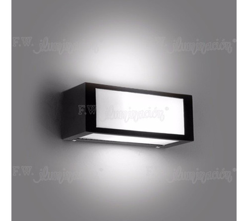 Imagen 1 de 3 de Aplique De Exterior Fw Aluminio Negro Tridireccional /nexo