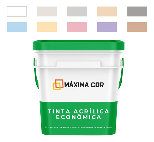 Tinta Econômica Antimofo Acrílica Base Água Máximacor 3,6l