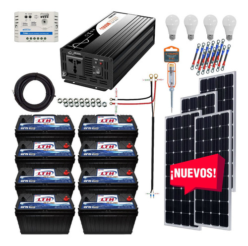 Kit Solar 4500 Watts Lth Inversor 1000w Onda Pura, Pwm Sd