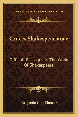 Libro Cruces Shakespearianae: Difficult Passages In The W...
