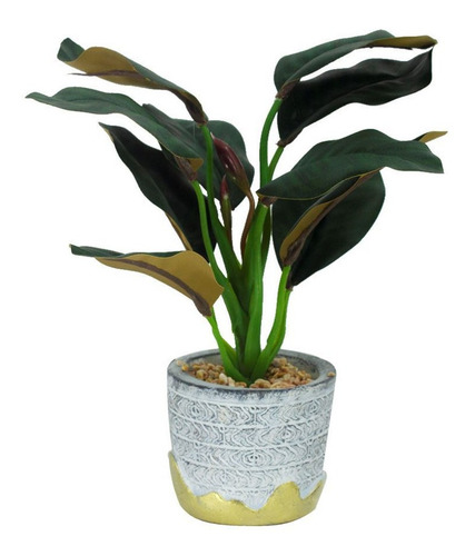 Imagen 4 de 9 de Maceta Decorativa Con Plantas Artificiales Jardín