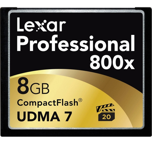 Imagen 1 de 1 de Lexar Compact Flash 8gb Profesional 800x