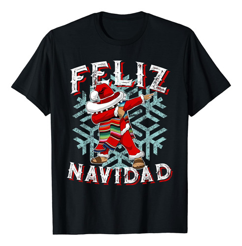 Feliz Navidad Dabbing Christmas Sombrero Polera