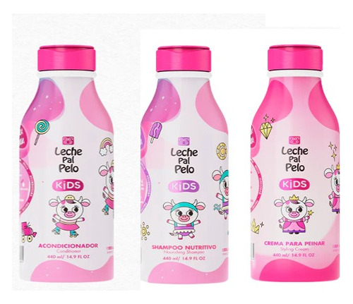 Kit Kids Leche Pal Pelo X 440 Ml - mL a $74