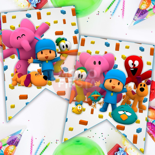 Banderines Cumpleaños Imprimibles Pocoyo