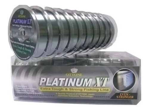 Linha De Pesca Ottoni Platinum 0,35mm - Pct C/10 Rolos