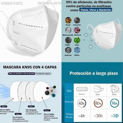 Soomlab + Kn95, Cubrebocas Con Nanofiltro Y Melt Blown_15+15