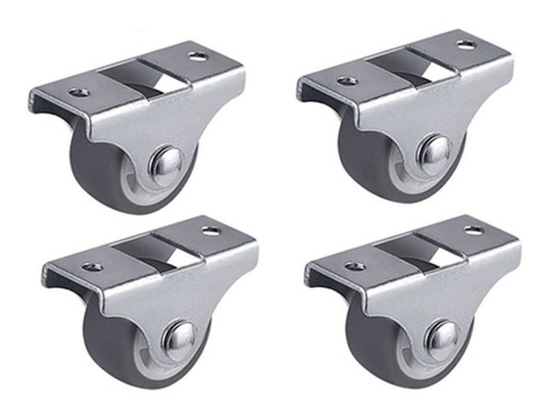 Casters 4 Pack Tpe Duty Fixed Rubber Trolley 17.6 Lbs