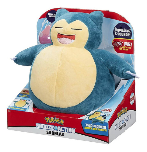 Pokémon Pelúcia De Luxo Snorlax 25cm Com Som -  Sunny