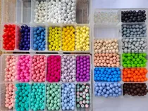Comprar 50 Cuentas Redondas 12mm Insumos Para Portachupetes  Gris