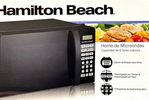 Horno De Microondas Hamilton Beach 700w 8 Diferentes Funcion