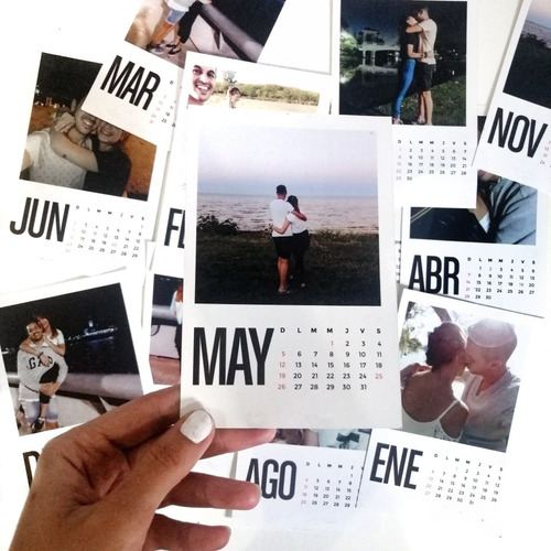 Calendario Personalizado Con Fotos Polaroid 