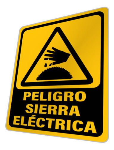 Letrero Peligro Sierra Eléctrica Seguridad Industrial