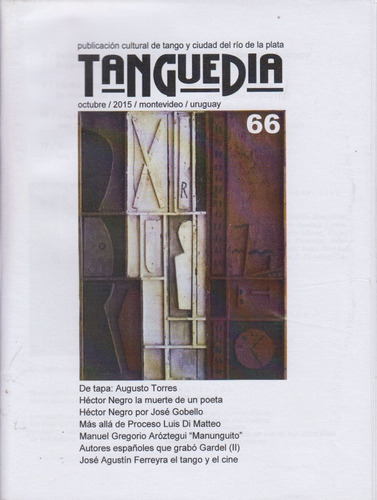 Revista Tanguedia Tapa Arte De Augusto Torres Uruguay 2015