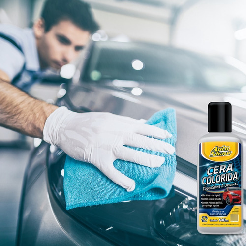 Cera Colorida Prata Automotiva 140g- Realce A Cor Seu Carro
