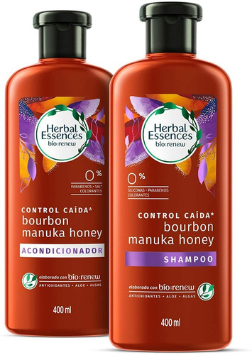  Kit Shampoo Y Acondicionador Herbal Essences Bourbon 800 Ml