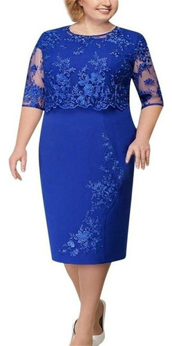 Vestido Lace Mãe Da Noiva Elegante Plus Size [u]