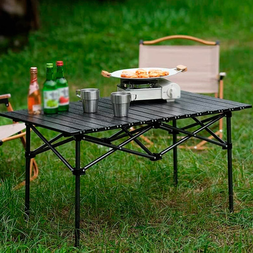Mesa Dobrável Camping Reforçada Com Bolsa Para Transporte