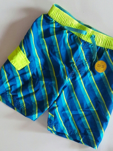 Short Azul De Rayas S 6/7 Años (Usado)