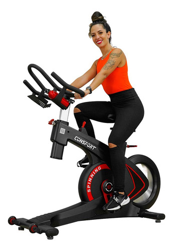 Bicicleta Ergométrica Spinning Profissional S500 Consport Cor Preto
