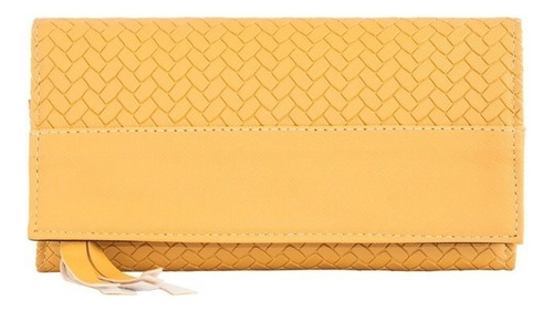 Cartera De Dama Mod13 Mostaza Mayoreo Monedero Bolsos Color Amarillo