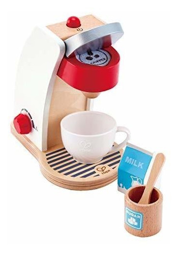 Cafetera De Madera De Juguete Multicolor Para Niños