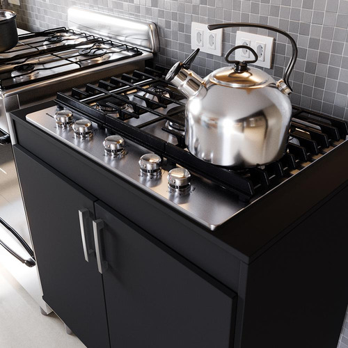Conjunto Balcão Para Cooktop 5 Bocas 0,80m E 1,05m Turim