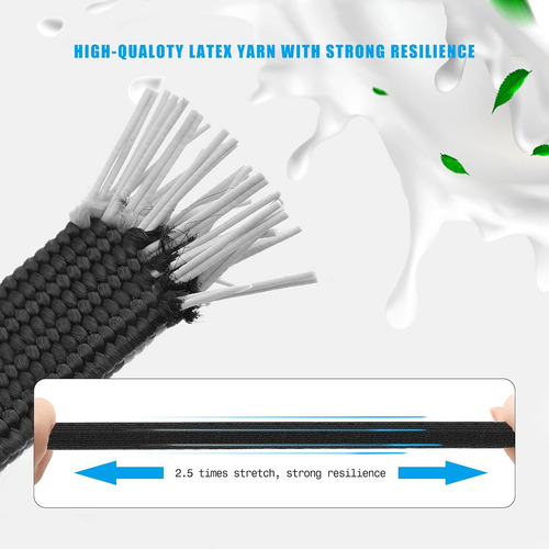 Juego De Cuerdas Elásticas Ajustables Negras Con Ganchos, Co