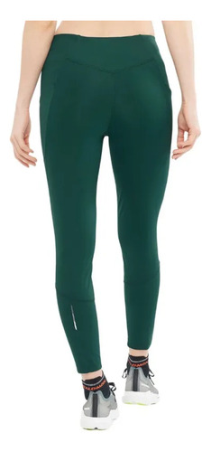 Leggings Running Salomon Cross Run Verde Mujer Lc1894000