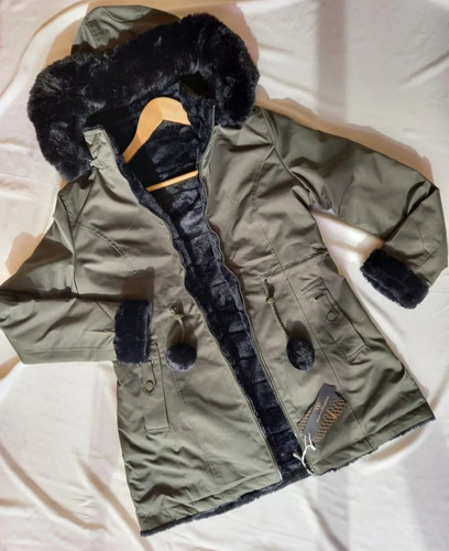 Campera Parka Reversible Impermeable Importada 