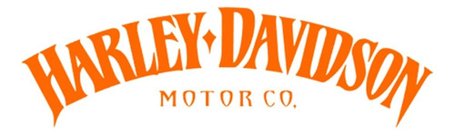 Calca Calcomania Sticker Harley Davidson  Naranja