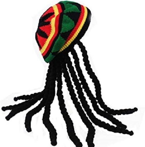 Gorro Jamaiquino Rastafari Rasta Bob Marley Reggae Dreadlock Color Negro