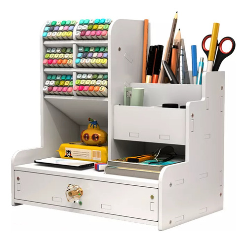 Organizador De Escritorio Stuff Holder Con Cajón Multiusos