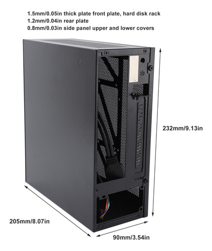 Funda Gaming Pc Usb 3.0 Con Puertos Para Placa Madre Itx Mes