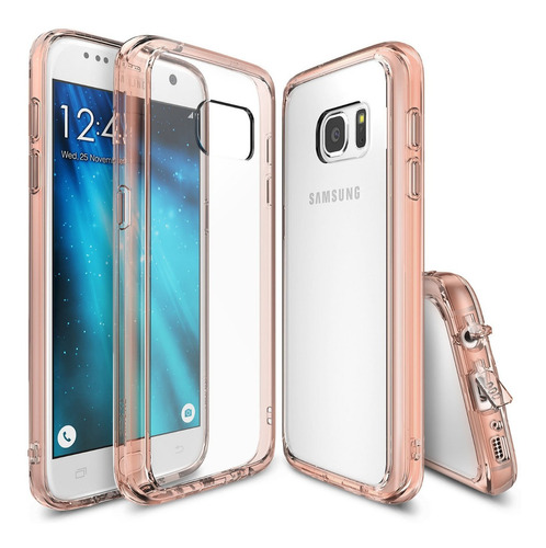 Canal Oficial Ringke® Fusion Para Galaxy S7 Flat Rose