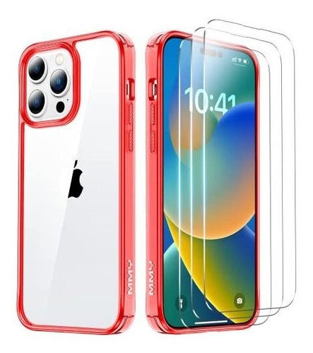 Mmy [4 En 1 Caso Para iPhone 14 Pro Max Case, Con 3 Ypznx