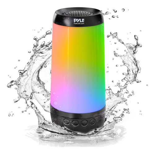 Altavoz Flotante Para Piscina Pyle Con Luces Rgb Impermea...