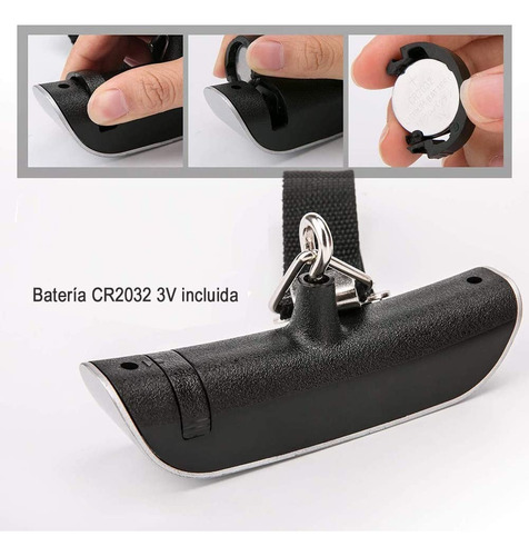 Balanza Digital Valija Equipaje Viaje + Adaptador Universal Plateado