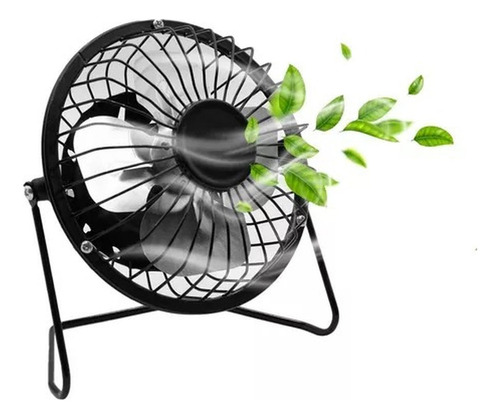 Ventilador De Escritorio Usb Pequeño Aspas De Metal Adir 4 P